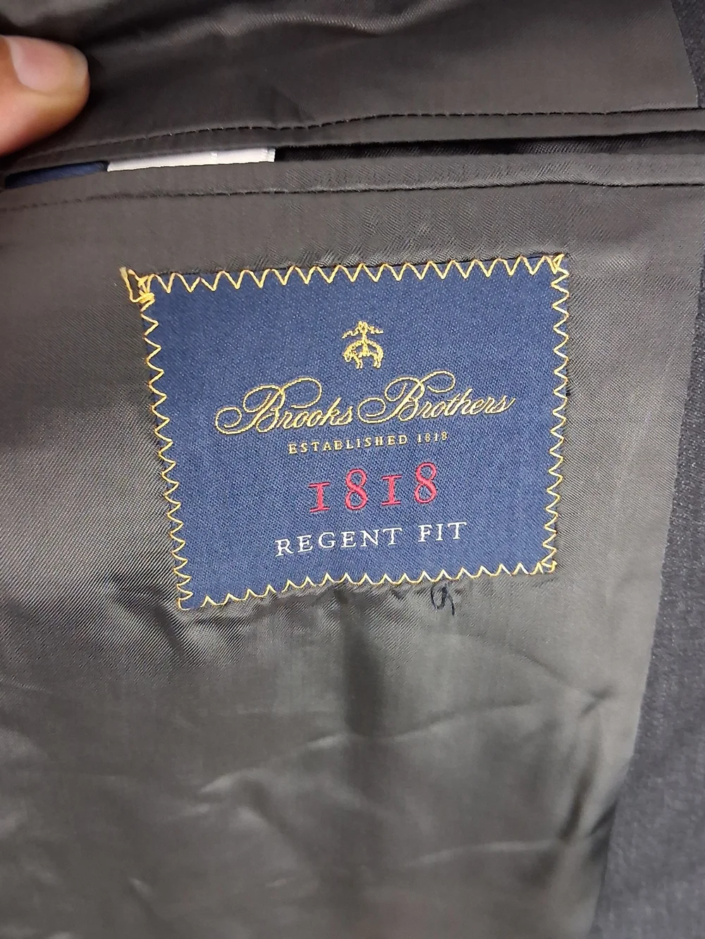 Brooks Brothers 1818 Regent Blazer 42R Solid Charcoal Gray Wool Jacket USA Made